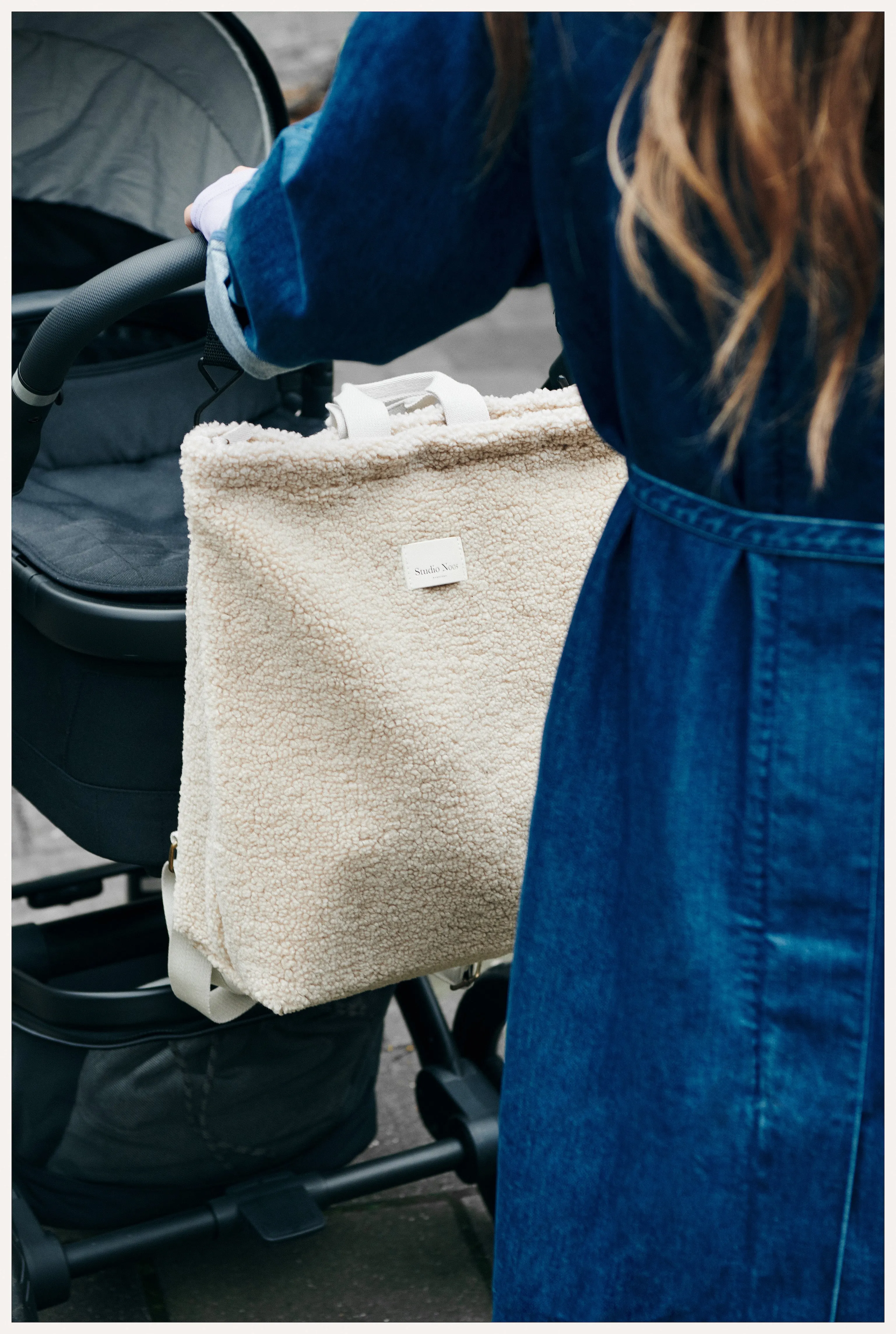 STUDIO NOOS TEDDY ADULT BACKPACK ECRU