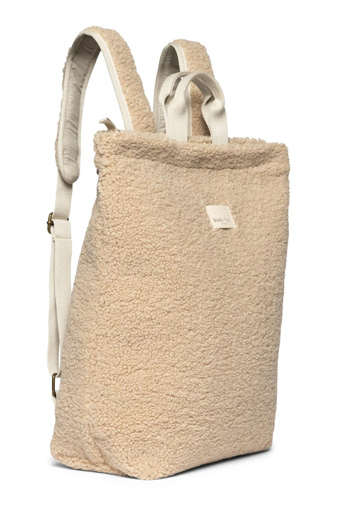 STUDIO NOOS TEDDY ADULT BACKPACK ECRU