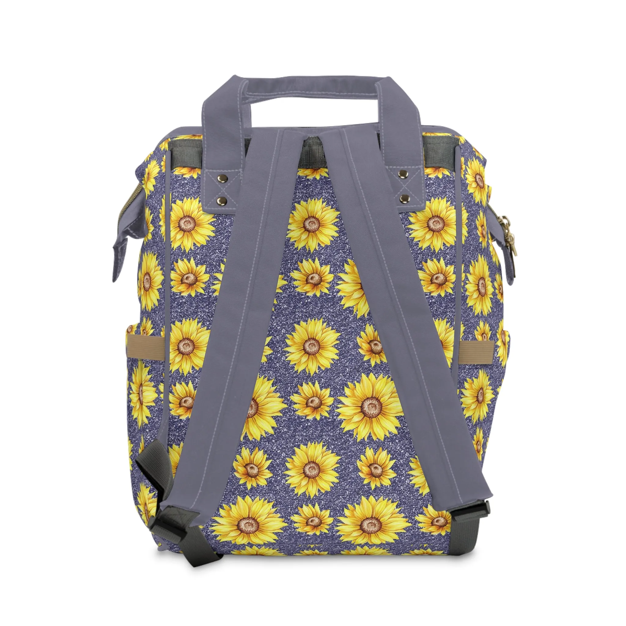 Sunflower Diaper Backpack - Bright & Multifunctional Baby Bag with Sunflower Design, Perfect for Nature-Loving Parents