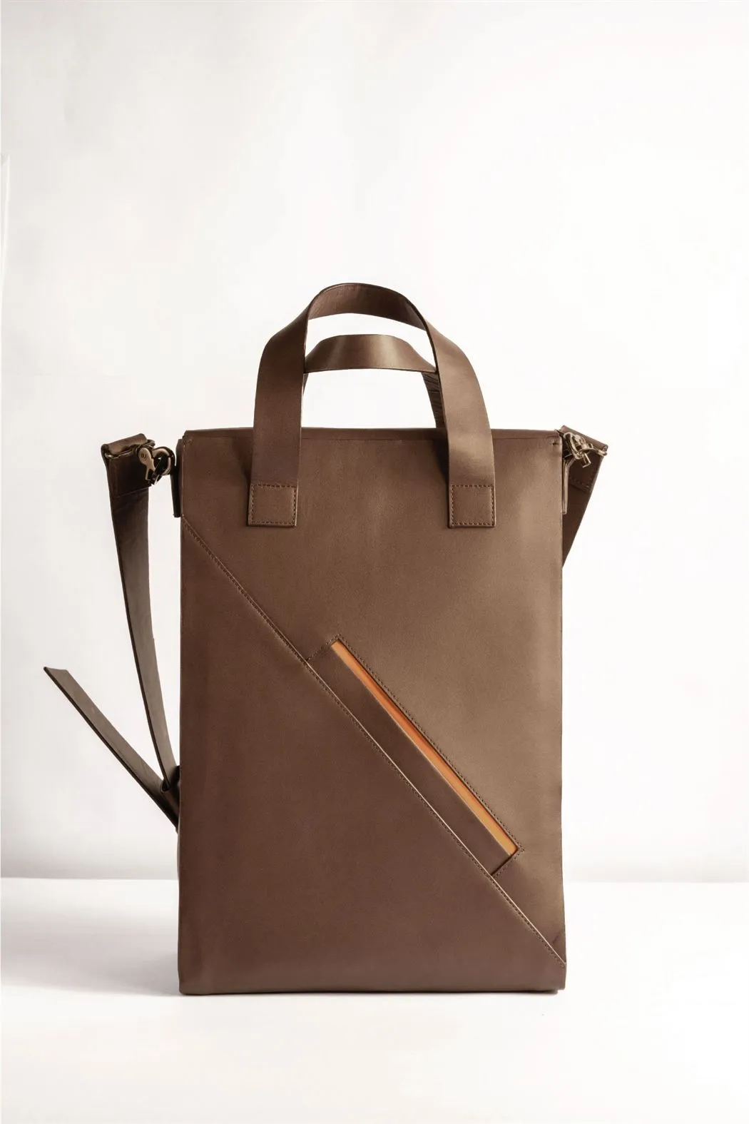 Tanned   I   Pocket Messenger V    Laptop Bag, Tote, Messenger, Crossbody  Umber  TO/PMV-UM  I Leather Bag