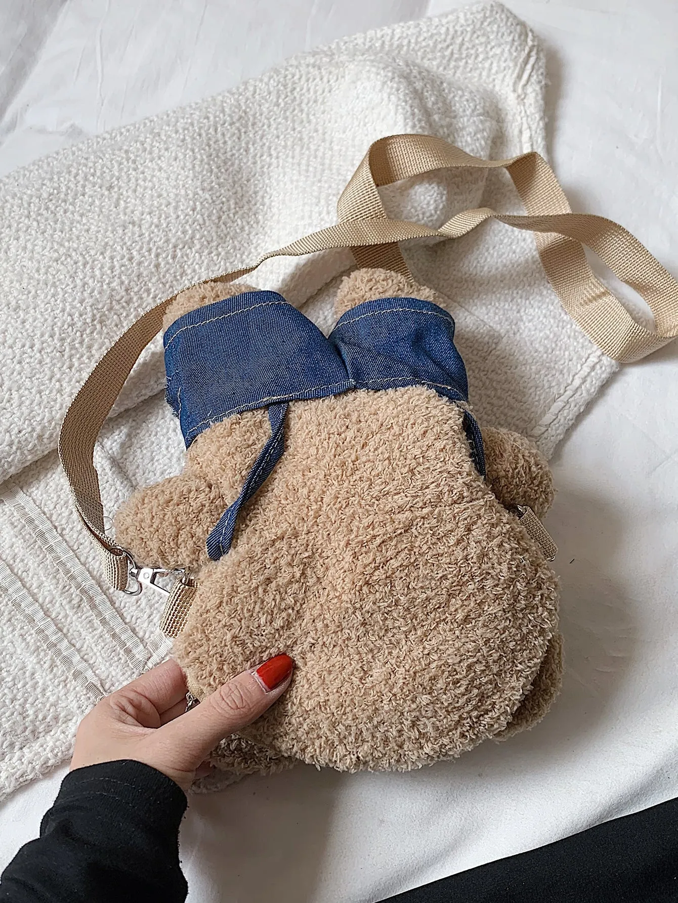 Teddy Bear Design Novelty Bag - Brown