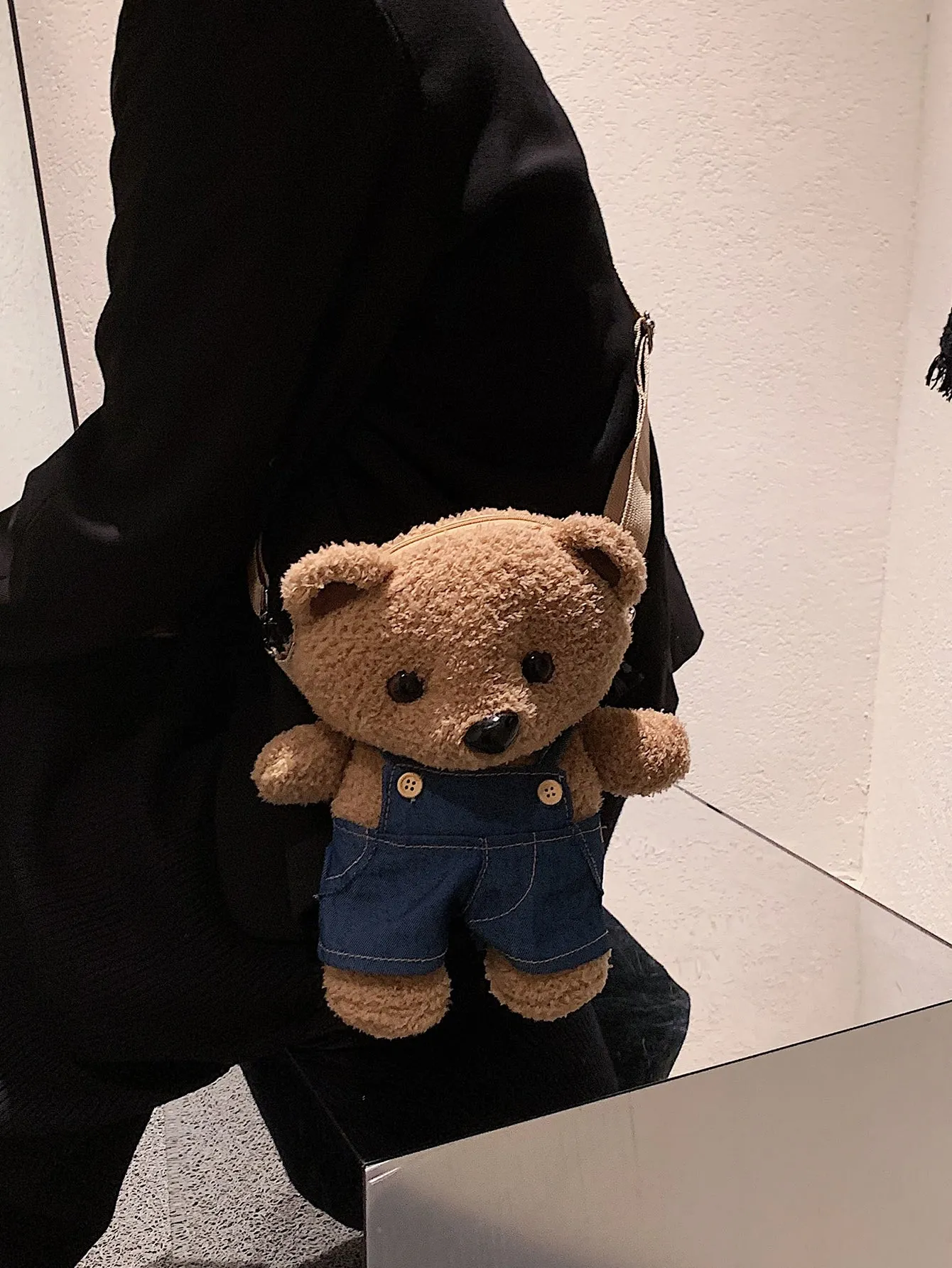 Teddy Bear Design Novelty Bag - Brown