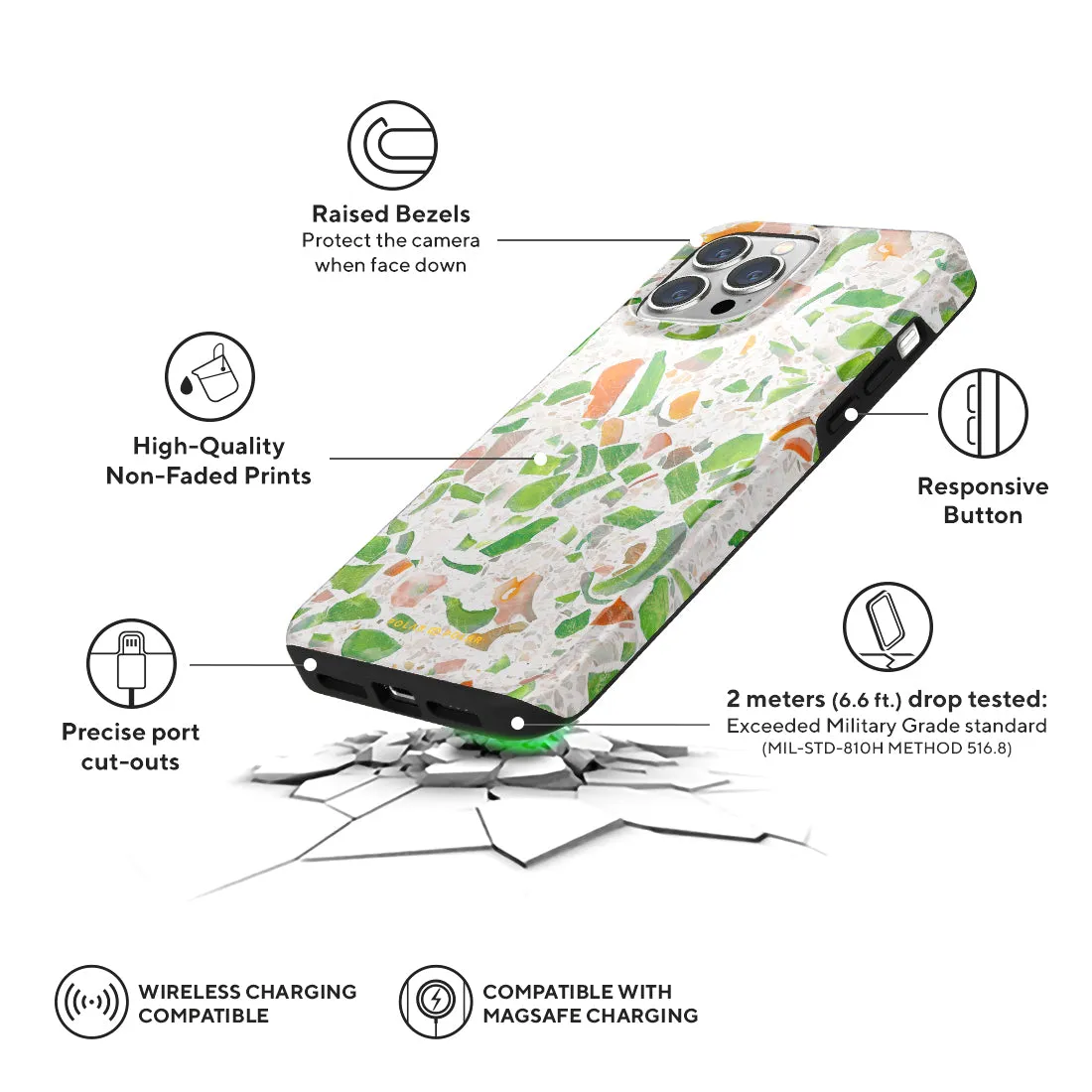 Terrazzo Green Custom - iPhone 13 Pro Max Case