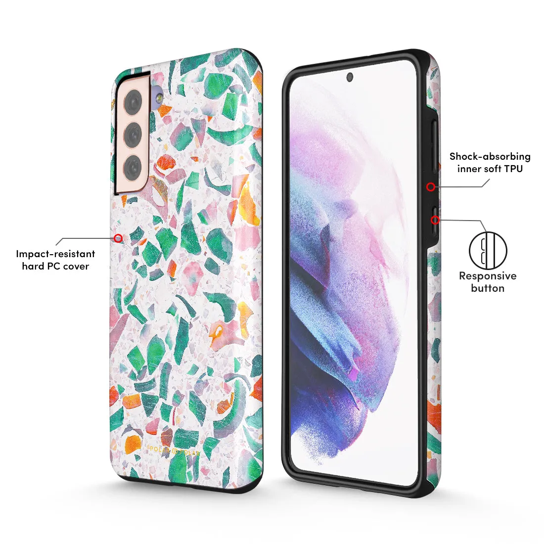 Terrazzo Lake Blue Custom - Samsung Galaxy S21 Plus 5G Case