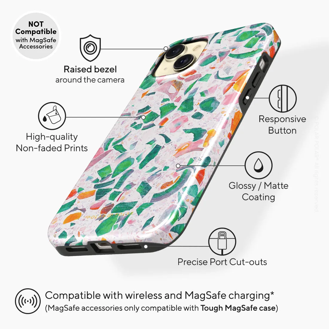 Terrazzo Lake Blue - iPhone 15 Plus Case