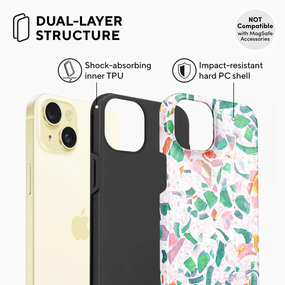 Terrazzo Lake Blue - iPhone 15 Plus Case