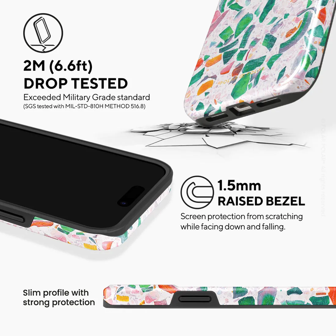 Terrazzo Lake Blue - iPhone 15 Plus Case