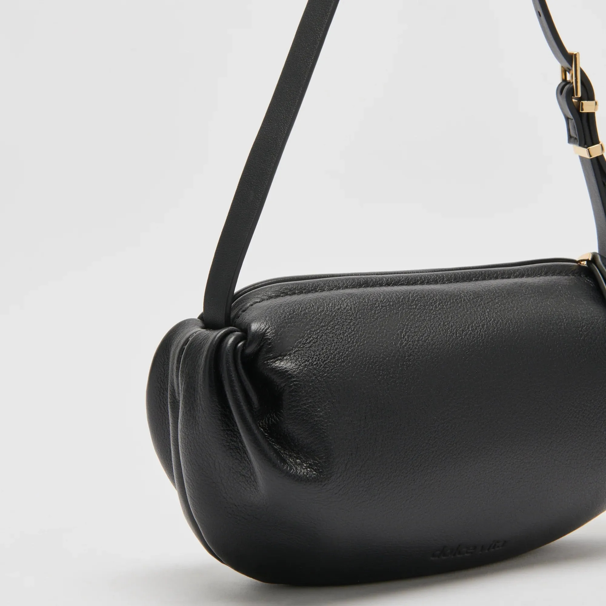The Livi Shoulder Bag by Dolce Vita - Black Leather