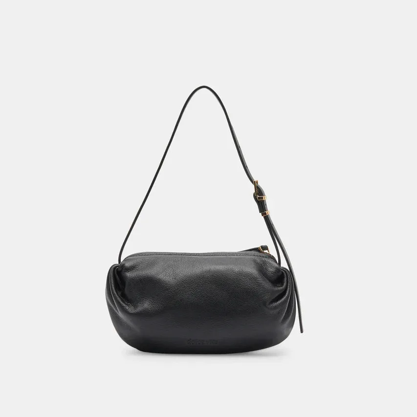 The Livi Shoulder Bag by Dolce Vita - Black Leather