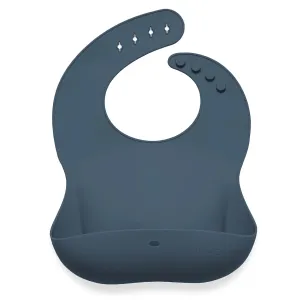 The Silicone Roll-Up Bib - Night Blue