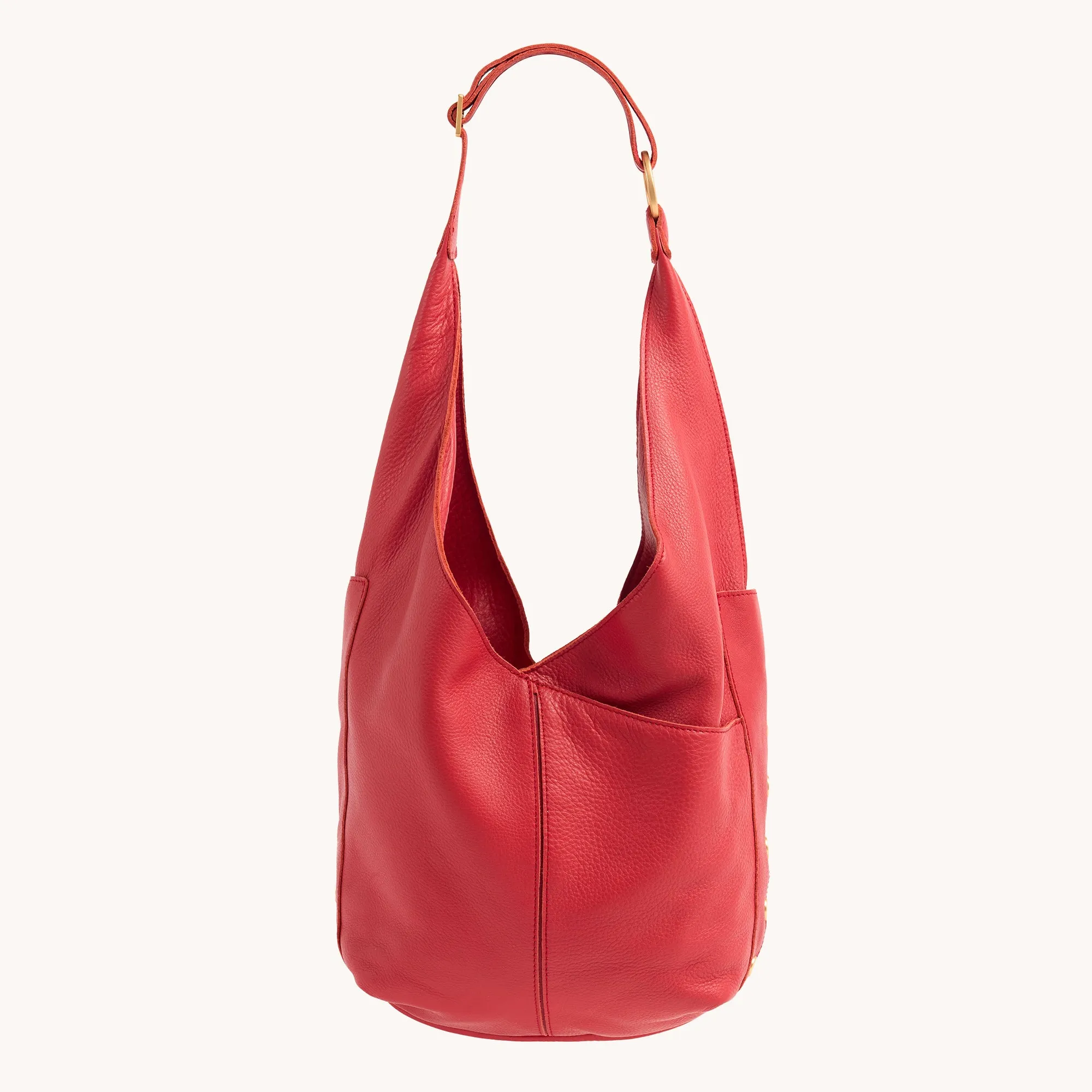 Tom Zip | Poppy Red/Brushed Gold | Lrg