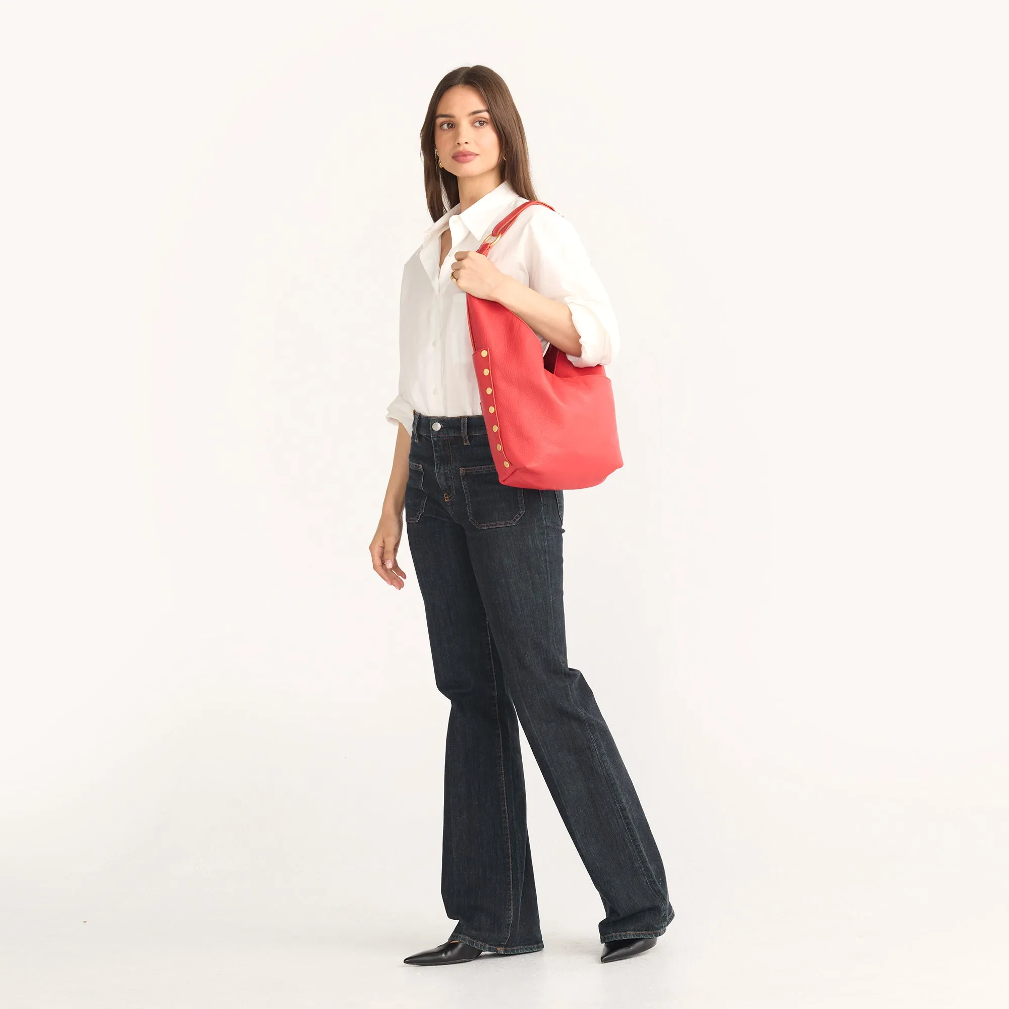 Tom Zip | Poppy Red/Brushed Gold | Lrg