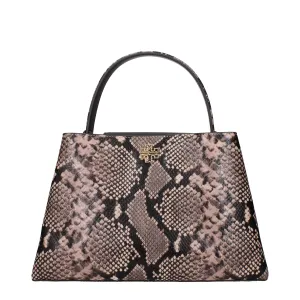 Tory burch kvinnliga handväskor brunt och rosa läder
