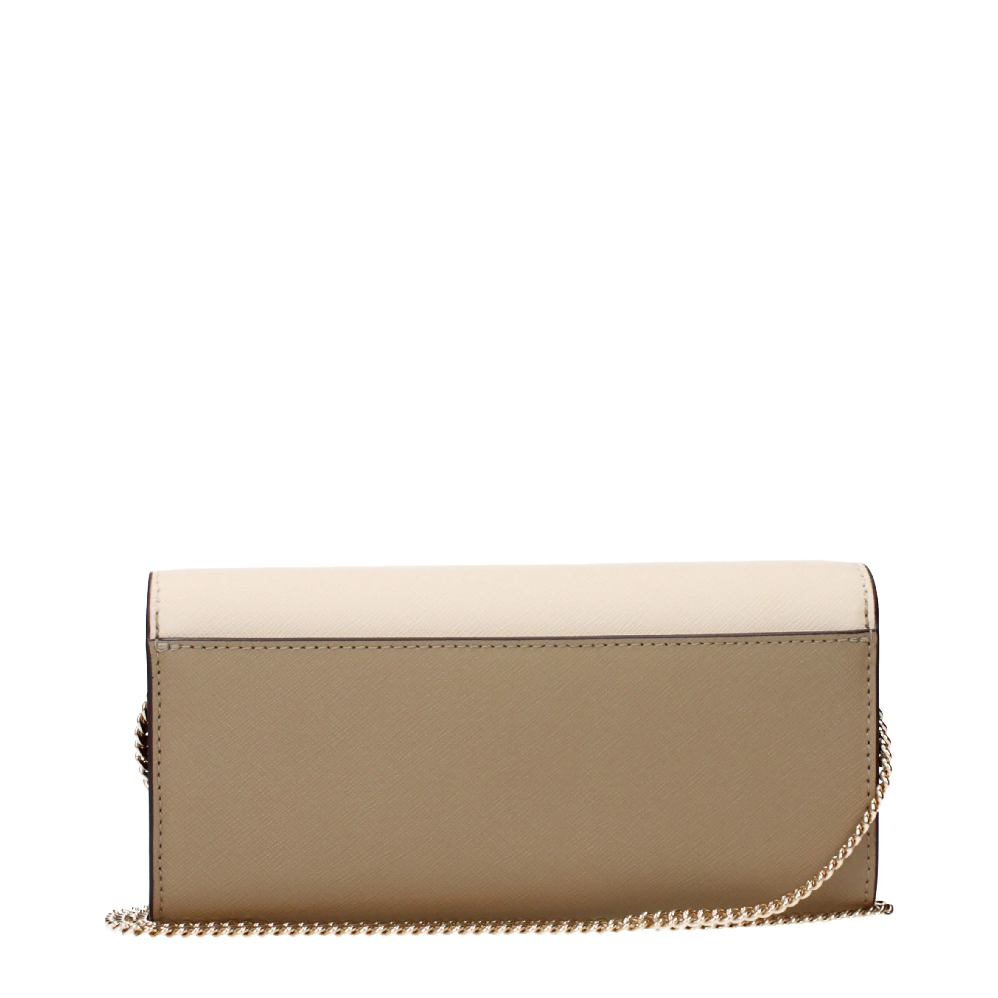 Tory Burch Pochette Emerson Donna Pelle Beige/Mandorla Hon föddes i USA