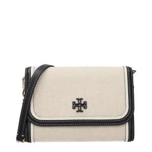Tory Burch Pochette Emerson Woman Beige och svart