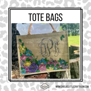 TOTE BAG - FLOWERS IN BLOOM W/PERSONALIZATION