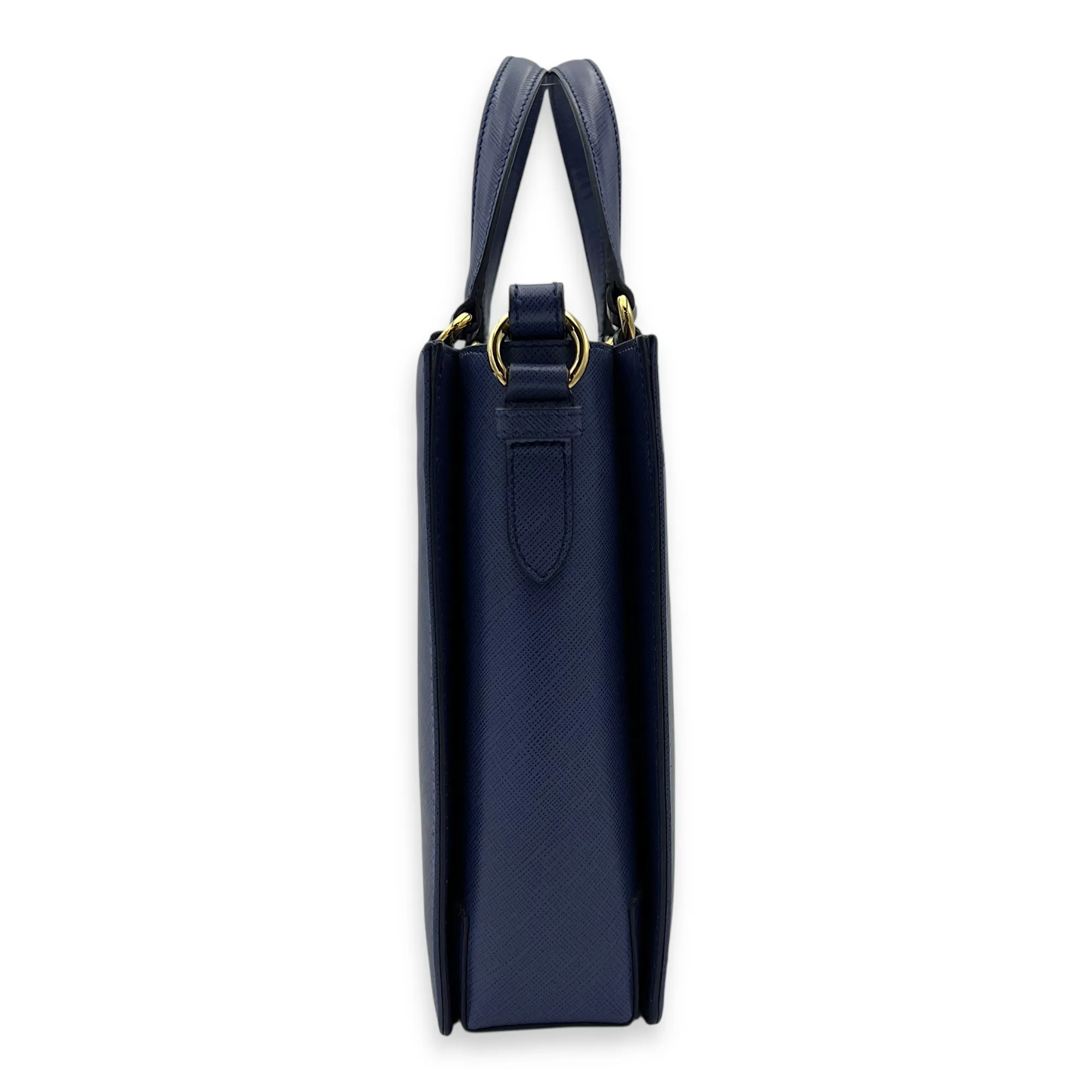 Tracy Crossbody Bag Small Blue in Saffiano Leather, Gold hardware