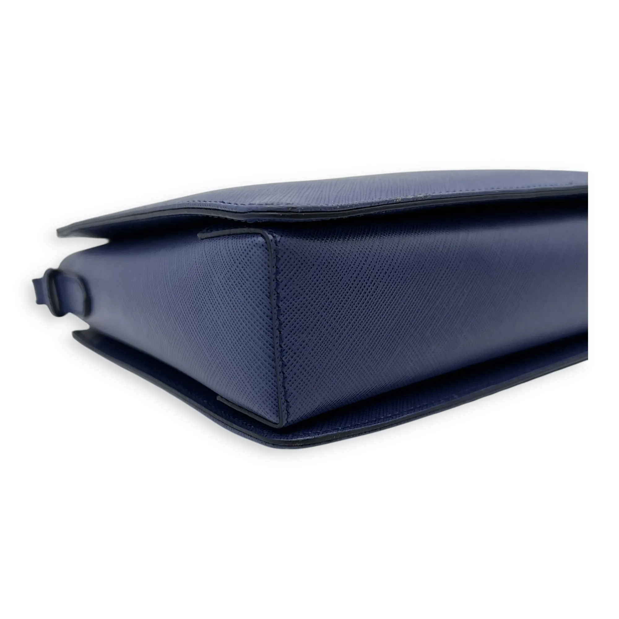 Tracy Crossbody Bag Small Blue in Saffiano Leather, Gold hardware