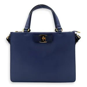 Tracy Crossbody Bag Small Blue in Saffiano Leather, Gold hardware