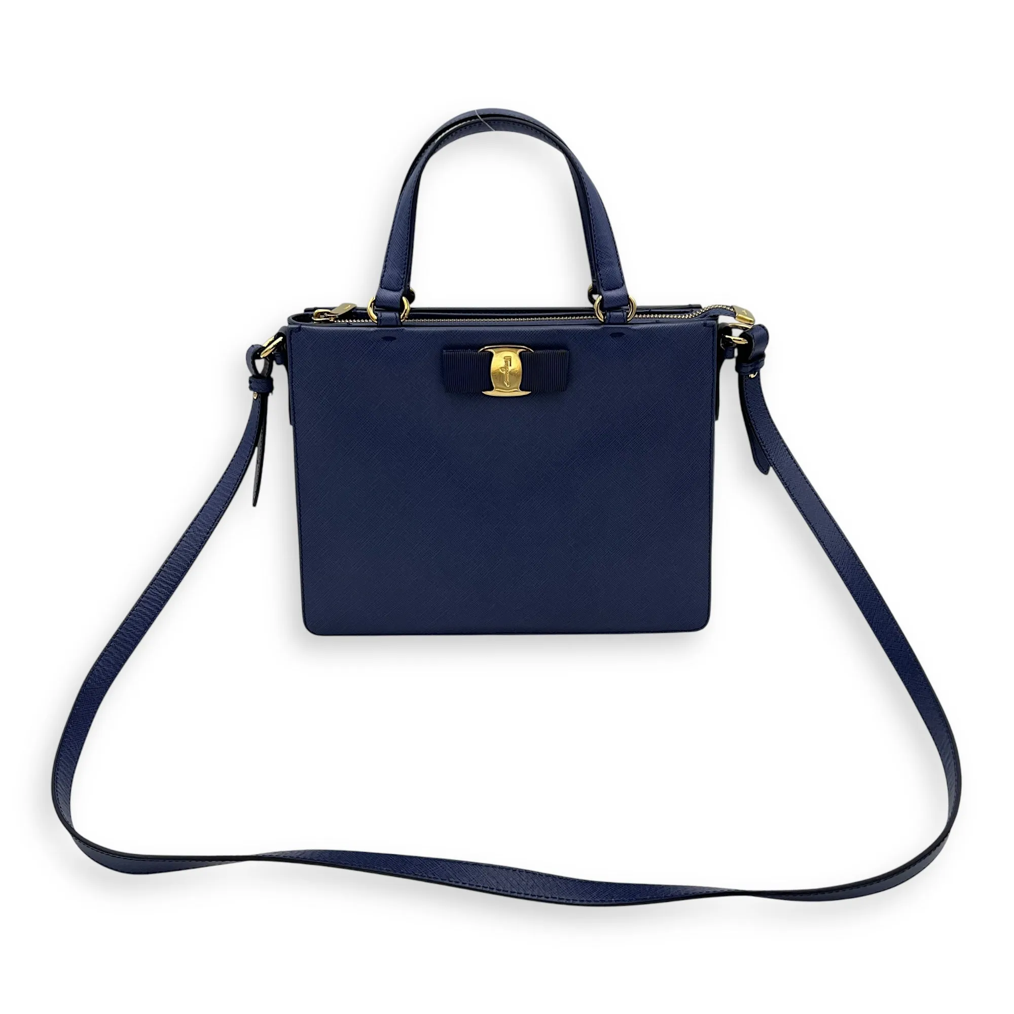Tracy Crossbody Bag Small Blue in Saffiano Leather, Gold hardware