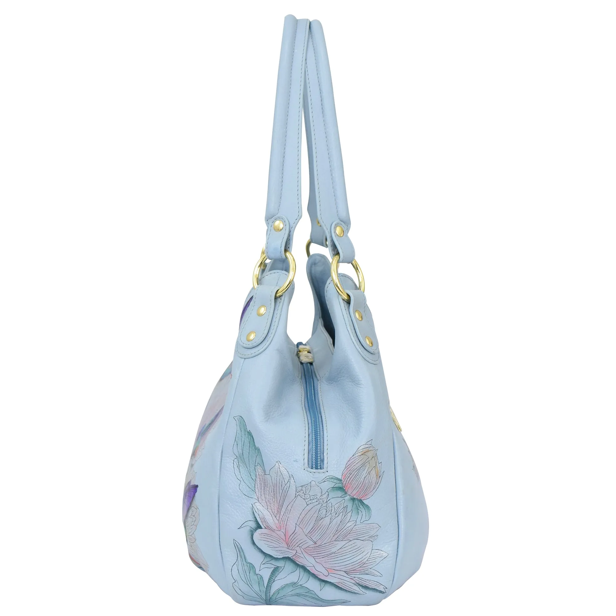 Triple Compartment Ruched Hobo - 721