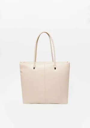Tubular Handles Bag - Beige
