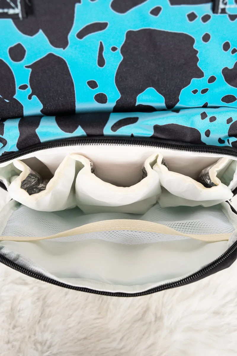 Turquoise Milkin' It Diaper Bag Backpack