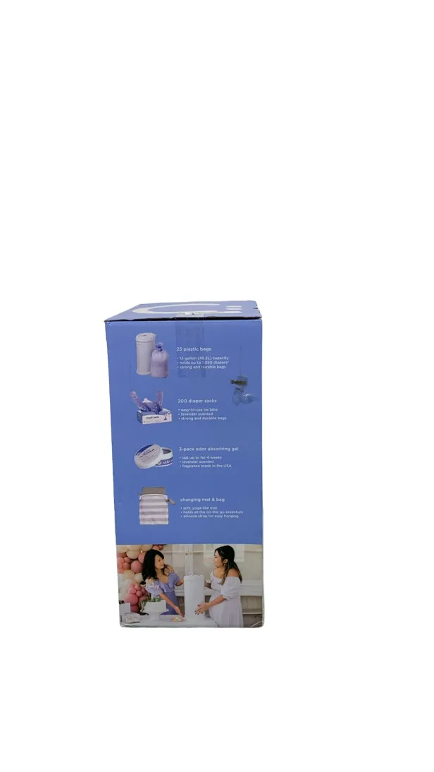 Ubbi Diaper Pail Value Gift Set, Matte White