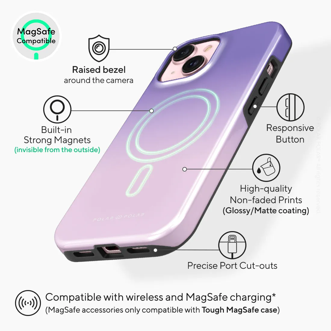 Violet Blue Pastel - iPhone 15 Case