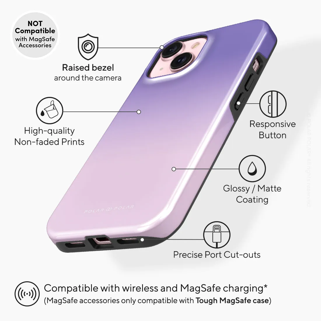 Violet Blue Pastel - iPhone 15 Case