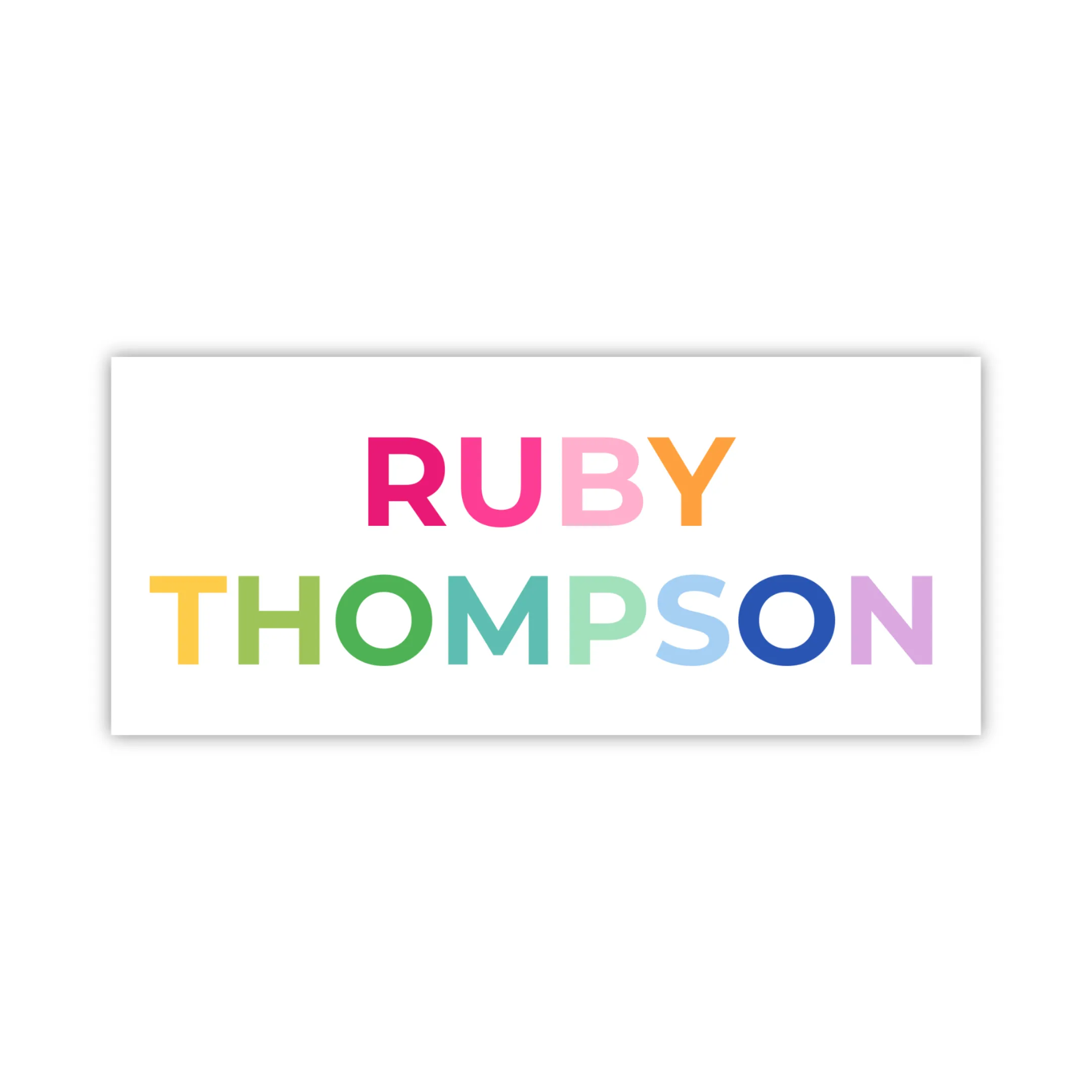 Water Resistant Name Labels - MultiColor Block