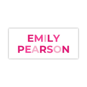 Water Resistant Name Labels - Pinks