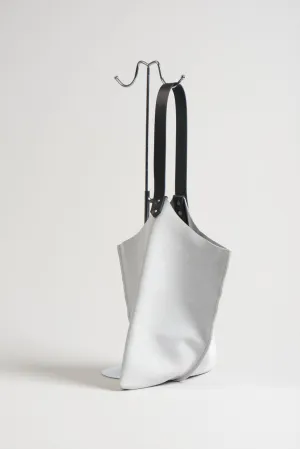 Wedge bag -  Dove white suede