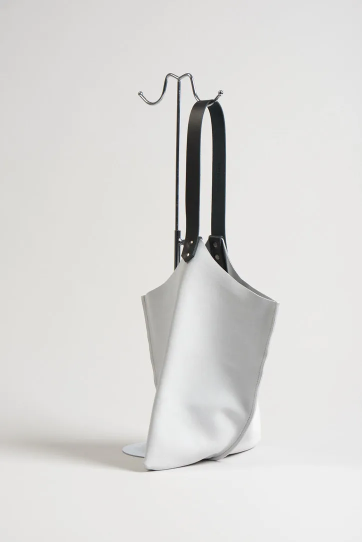 Wedge bag -  Dove white suede