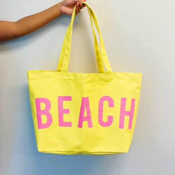 Well Made Beach Canvas Tote – Eco-Friendly Oversized Travel Bag