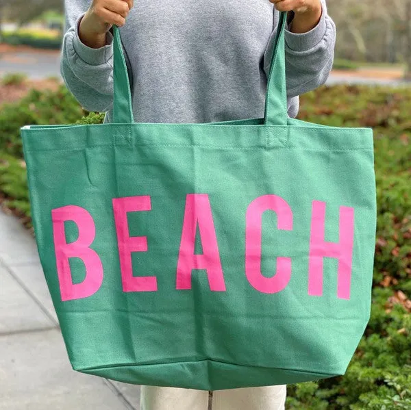 Well Made Beach Canvas Tote – Eco-Friendly Oversized Travel Bag
