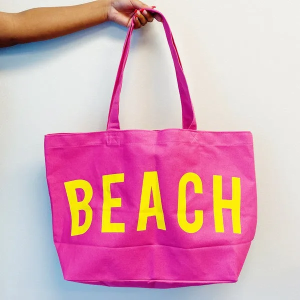 Well Made Beach Canvas Tote – Eco-Friendly Oversized Travel Bag
