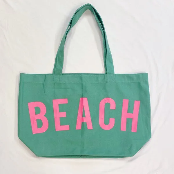 Well Made Beach Canvas Tote – Eco-Friendly Oversized Travel Bag