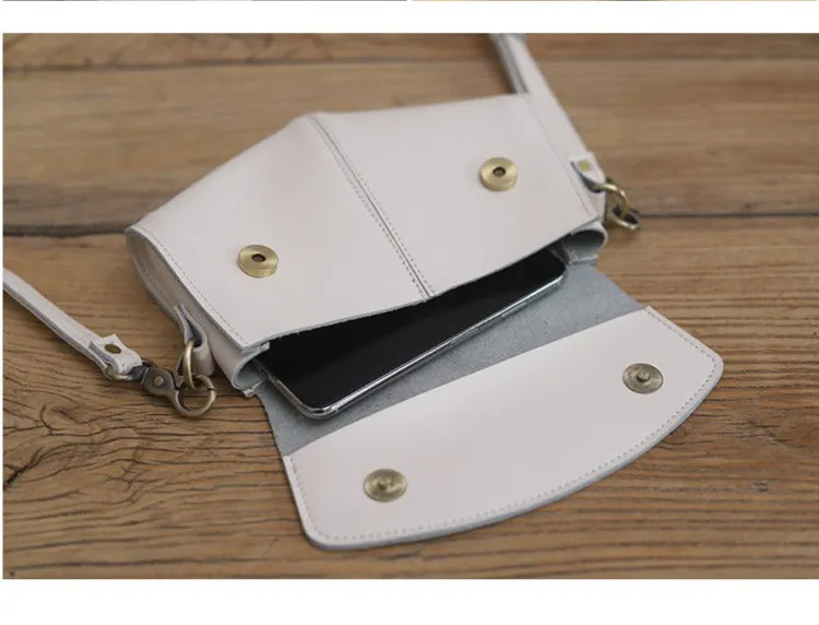 White Leather Purse White Crossbody Purse Cute White Purse Crossbody Women's Bags Crossbody