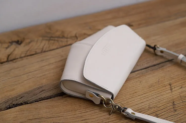 White Leather Purse White Crossbody Purse Cute White Purse Crossbody Women's Bags Crossbody