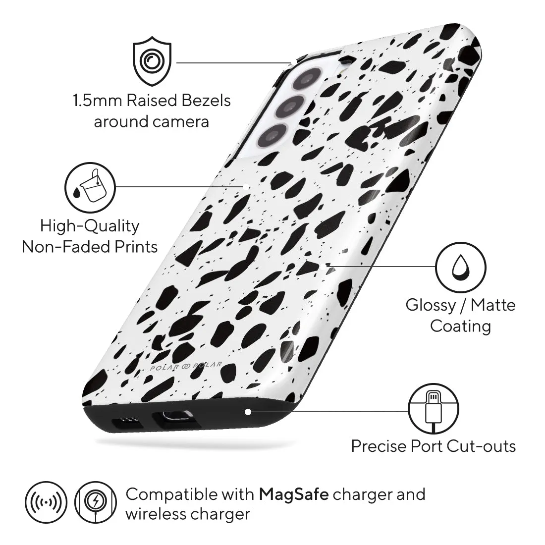 White Rocky Road Terrazzo Custom - Samsung Galaxy S22  5G Case