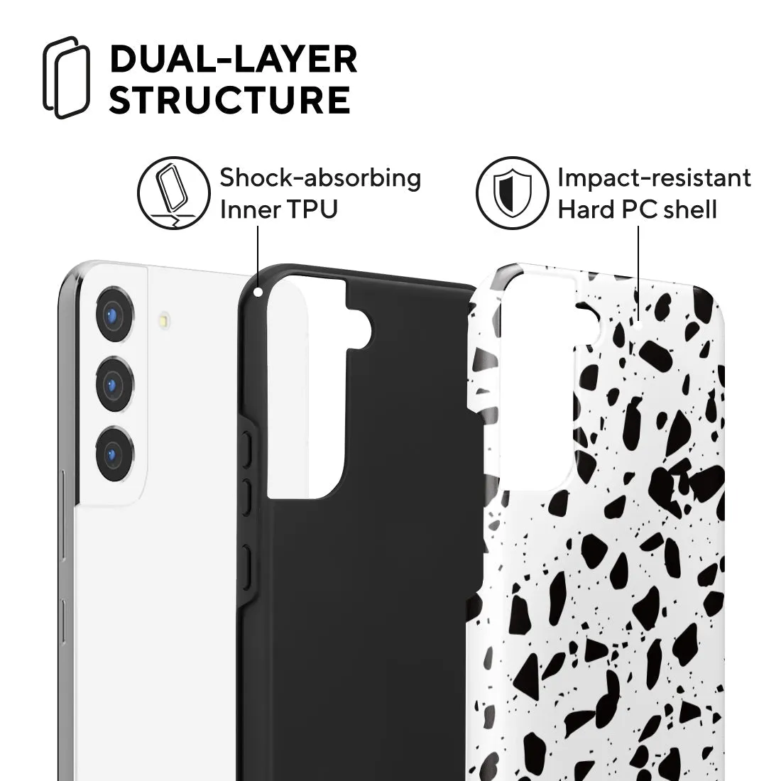 White Rocky Road Terrazzo Custom - Samsung Galaxy S22  5G Case