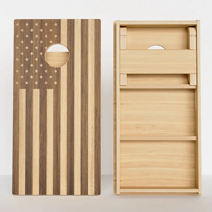 Wood American Flag Professional Cornhole Boards