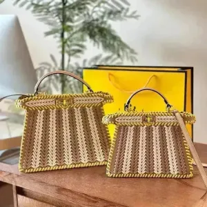 Woven Textured Luxury Designer Bag