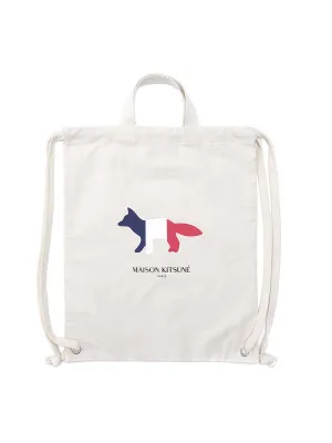 W_TRICOLOR FOX TOTE BACKPACK_ECRU