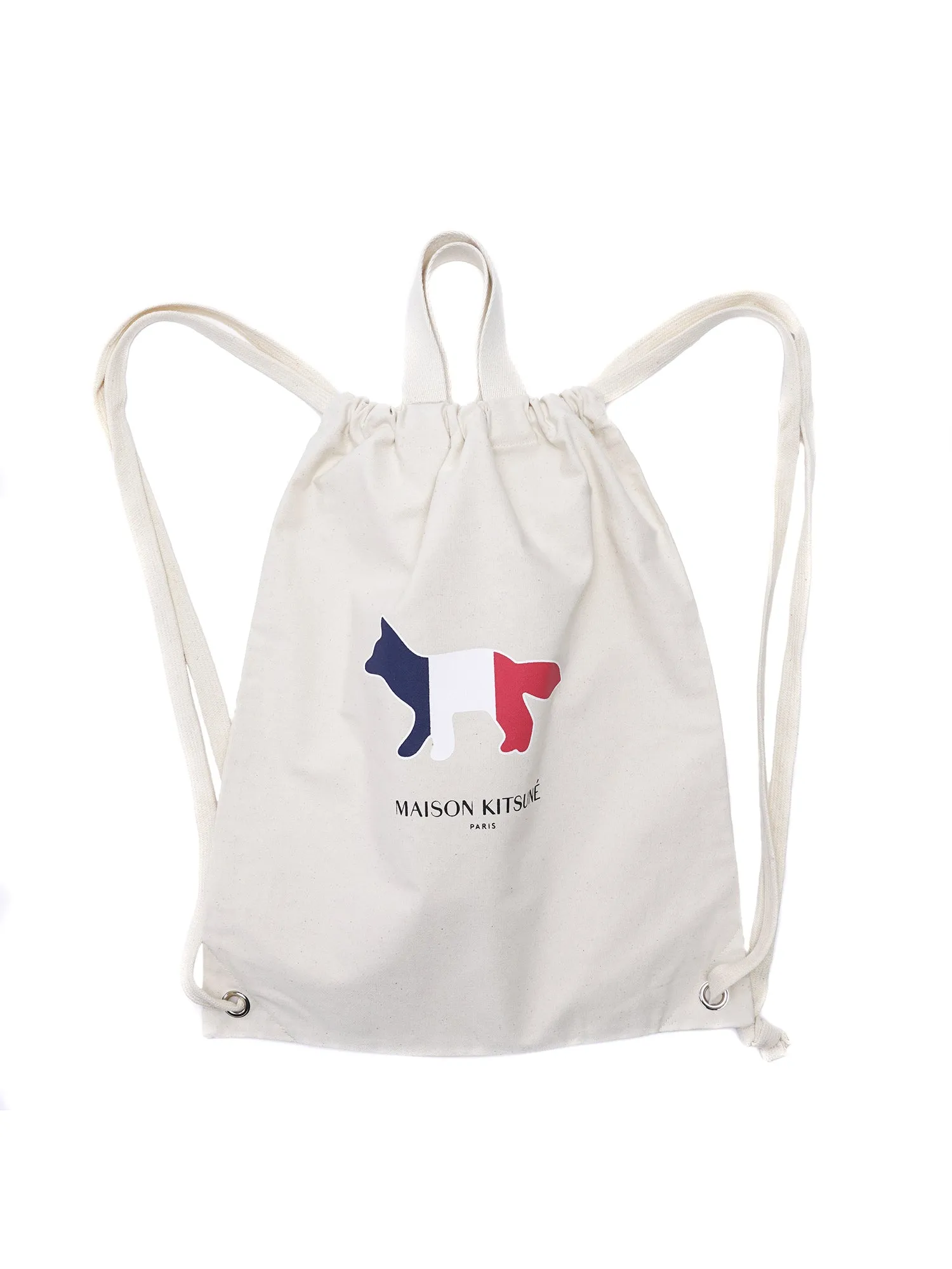W_TRICOLOR FOX TOTE BACKPACK_ECRU
