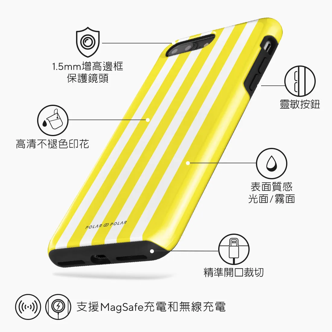 Yellow Stripe Custom - iPhone 8 Plus/7 Plus Case