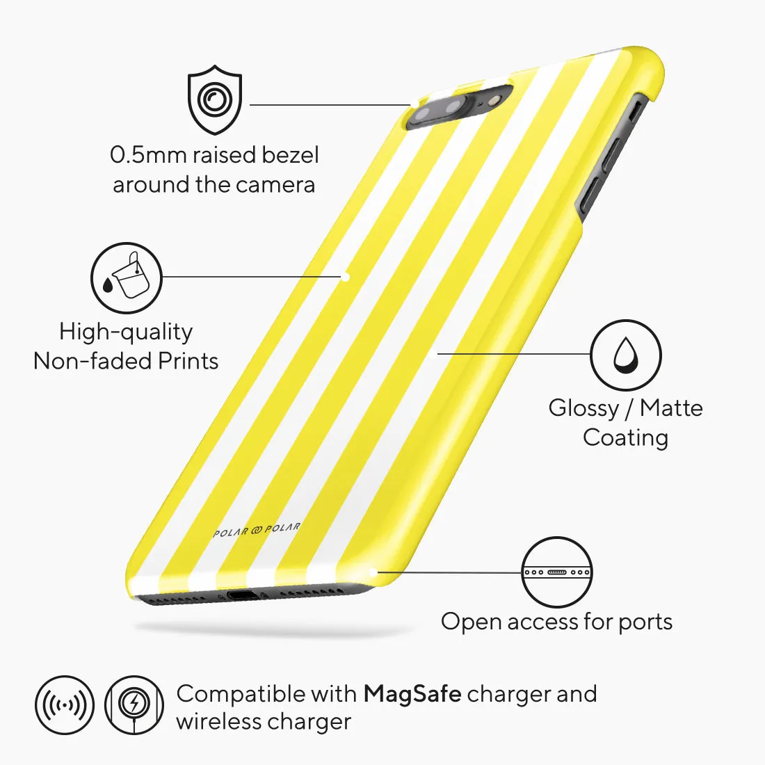 Yellow Stripe Custom - iPhone 8 Plus/7 Plus Case