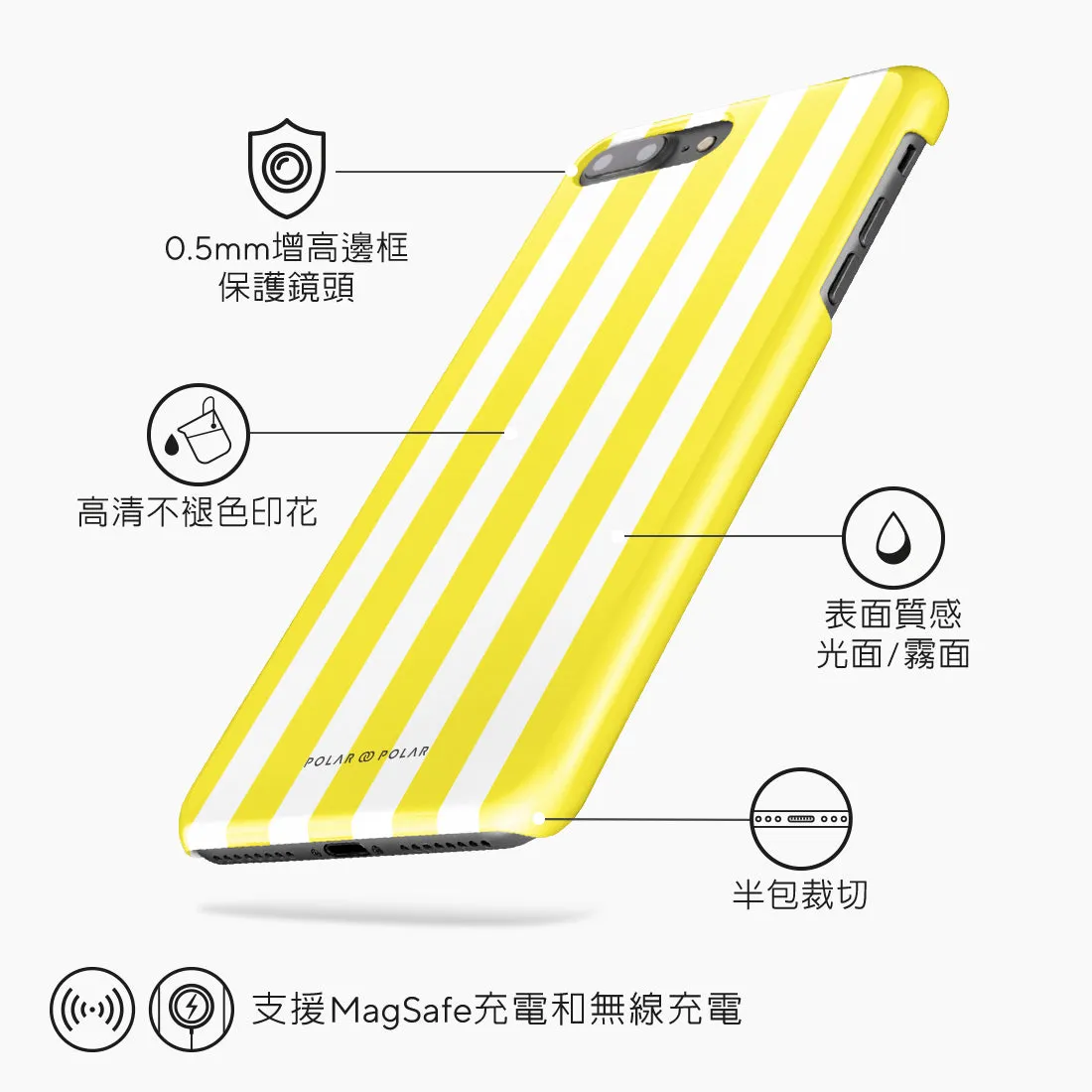 Yellow Stripe Custom - iPhone 8 Plus/7 Plus Case