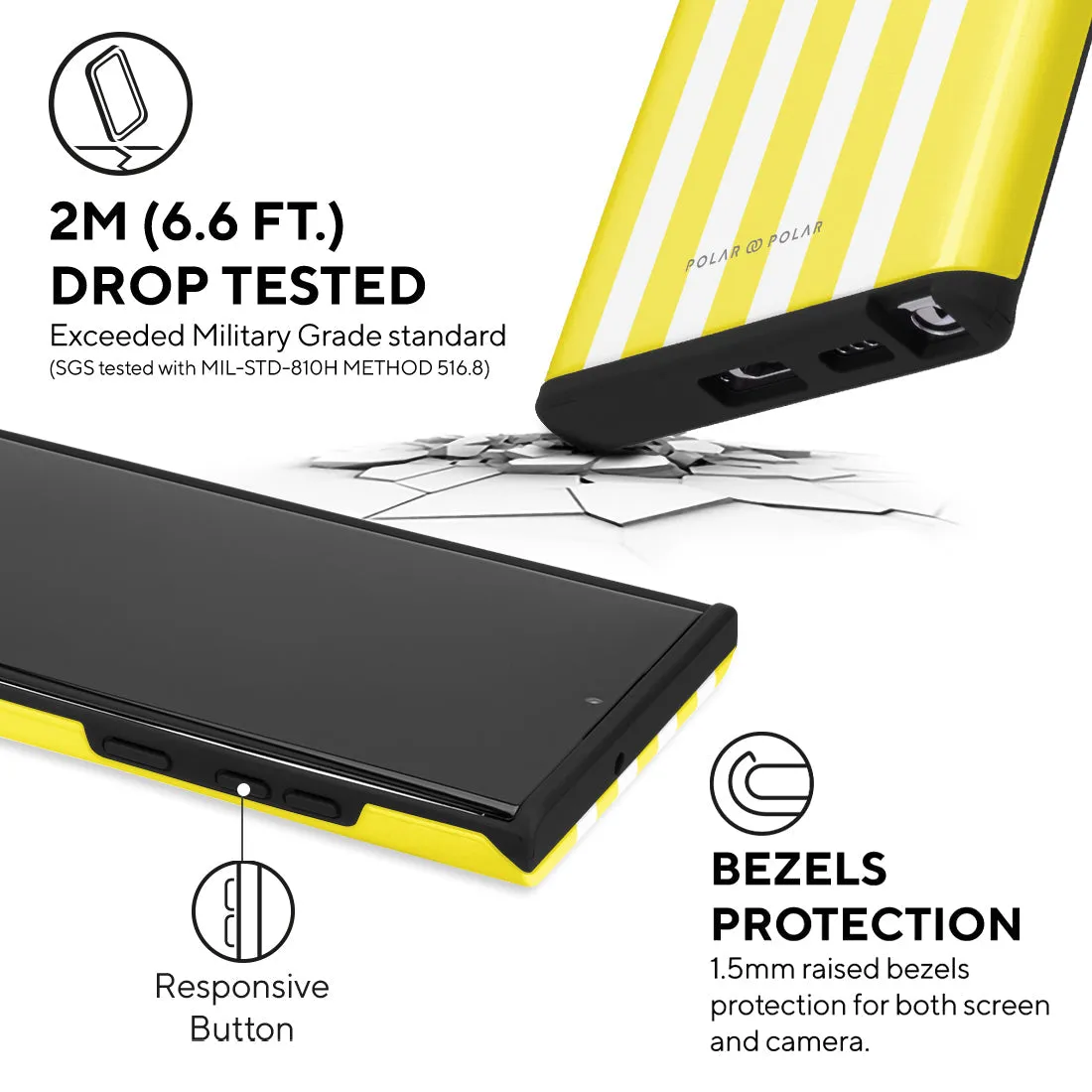 Yellow Stripe Custom - Samsung Galaxy S22 Ultra 5G Case